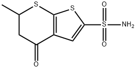 6-Methyl-4-oxo-5,6-dihydro-4H-thieno[2,3-b]thiopyran-2-sulfonamide Structure