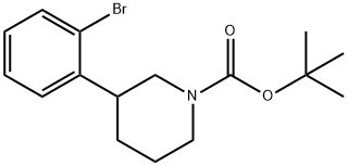 tert-butyl 3-(2-broMophenyl)piperidine-1-carboxylate Struktur