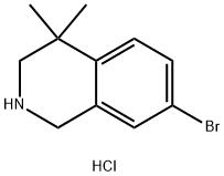 7-broMo-4,4-diMethyl-1,2,3,4-tetrahydroisoquinoline hydrochloride Struktur