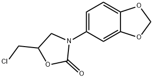 3-(1,3-Benzodioxol-5-yl)-5-(chloromethyl)-1,3-oxazolidin-2-one Struktur