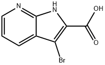 1H-Pyrrolo[2,3-b]pyridine-2-carboxylic acid, 3-broMo- Struktur