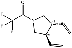 Pyrrolidine, 3,4-diethenyl-1-(trifluoroacetyl)-, trans- (9CI) Struktur