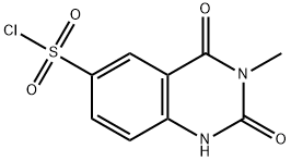 3-methyl-2,4-dioxo-1,2,3,4-tetrahydro-6-quinazolinesulfonyl chloride Struktur