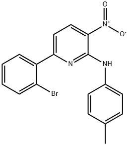 6-(2-broMophenyl)-3-nitro-N-p-tolylpyridin-2-aMine Struktur