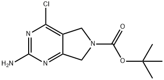 tert-butyl 2-amino-4-chloro-5H-pyrrolo[3,4-d]pyrimidine-6(7H)-carboxylate Struktur