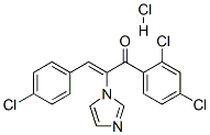 2-Propen-1-one,  3-(4-chlorophenyl)-1-(2,4-dichlorophenyl)-2-(1H-imidazol-1-yl)-,  monohydrochloride,  (Z)-  (9CI) Struktur