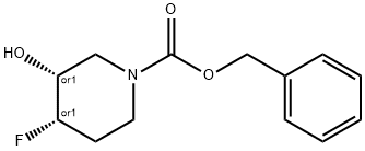 benzyl (3S,4R)-4-fluoro-3-hydroxypiperidine-1-carboxylate Struktur