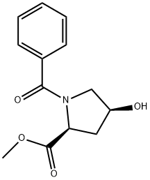 TRANS-1-BENZOYL-4-HYDROXY-L-PROLINE METHYL ESTER Struktur