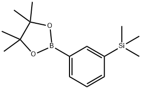 1,3,2-Dioxaborolane, 4,4,5,5-tetramethyl-2-[3-(trimethylsilyl)phenyl]- Struktur