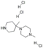 1-Methyl-4-(4-methylpiperidin-4-yl)piperazine trihydrochloride Struktur