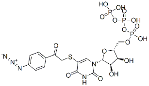 5-((4-azidophenacyl)thio)uridine 5'-triphosphate Struktur