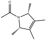 1H-Pyrrole, 1-acetyl-2,5-dihydro-2,3,4,5-tetramethyl-, cis- (9CI) Struktur