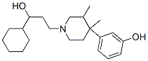 1-Piperidinepropanol, alpha-cyclohexyl-4-(3-hydroxyphenyl)-3,4-dimethy l- Struktur