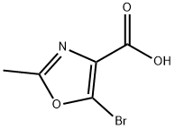 5-broMo-2-Methyl-1,3-oxazole-4-carboxylic acid Struktur