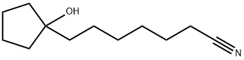 Cyclopentaneheptanenitrile, 1-hydroxy- (9CI) Struktur