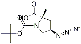 (2S-trans)-4-Azido-1,2-pyrrolidinedicarboxylic Acid 1-(1,1-DiMethylethyl) 2-Methyl Ester Struktur