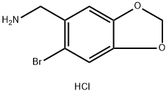 [(6-bromo-1,3-benzodioxol-5-yl)methyl]amine hydrochloride Struktur