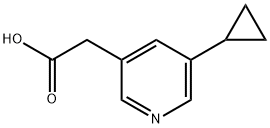 2-(5-cyclopropylpyridin-3-yl)acetic acid Struktur