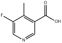 5-fluoro-4-Methylpyridine-3-carboxylic acid Struktur