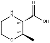 (2R,3S)-2-methylmorpholine-3-carboxylic acid Struktur