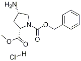 (2S,4S)-1-CBZ-4-aMino Pyrrolidine-2-carboxylic acid Methylester-HCl Struktur