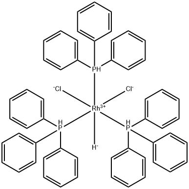 dichlorohydrotris(triphenylphosphine)rhodium Struktur