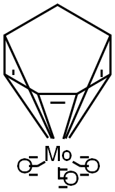 CYCLOHEPTATRIENE MOLYBDENUM TRICARBONYL Struktur