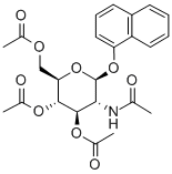 (1'-NAPHTHYL) 2-ACETAMIDO-3,4,6-TRI-O-ACETYL-2-DEOXY-BETA-D-GLUCOPYRANOSIDE Struktur