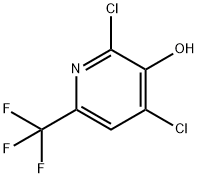 2,4-dichloro-6-(trifluoromethyl)pyridin-3-ol Struktur