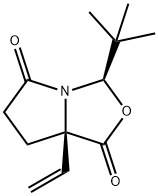 3-(1,1-diMethylethyl)-7a-ethenyldihydro-, (3R,7aR)-1H,3H-Pyrrolo[1,2-c]oxazole-1,5(6H)-dione Structure