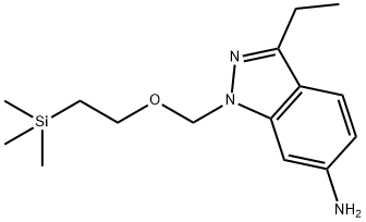 1H-Indazol-6-aMine, 3-ethyl-1-[[2-(triMethylsilyl)ethoxy]Methyl]- Struktur