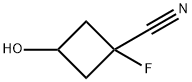 1 - Fluoro - 3 - hydroxycyclobutanecarbonitrile Struktur