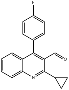 2-Cyclopropyl-4-(4-fluorophenyl)quinoline-3-carboxaldehyde Struktur