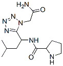 5-(1-(2-pyrrolidinylcarbonyl)amino-3-methylbutyl)-2-tetrazolylacetamide Struktur