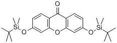 3,6-BIS[[(1,1-DIMETHYLETHYL)DIMETHYLSILYL]OXY]-9H-XANTHEN-9-ONE Struktur