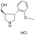 [(3S,4R)-4-(2-methoxyphenyl)pyrrolidin-3-yl]methanol hydrochloride Struktur