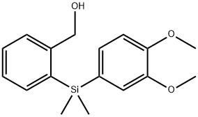 {2-[(3,4-Dimethoxyphenyl)dimethylsilyl]-phenyl}methanol Struktur