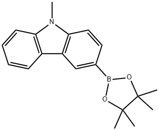 9-甲基咔唑-3-硼酸頻哪酯 結(jié)構(gòu)式