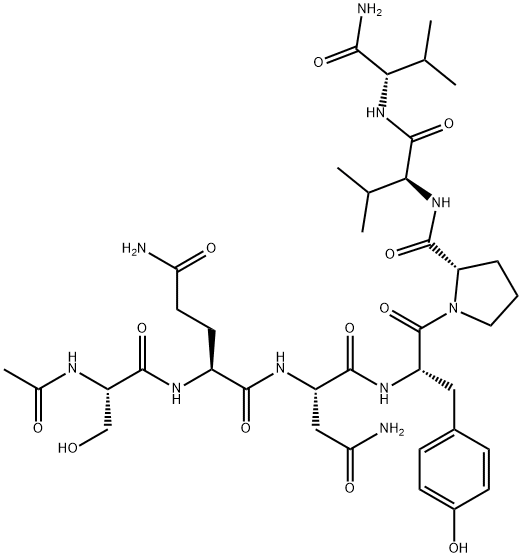 AC-SER-GLN-ASN-TYR-PRO-VAL-VAL-NH2 Struktur