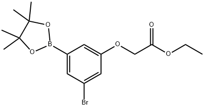 3-BroMo-5-(ethoxycarbonylMethoxy)phenylboronic acid, pinacol ester Struktur