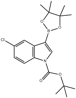 1-BOC-5-chloroindole-3-boronic acid, pinacol ester Struktur