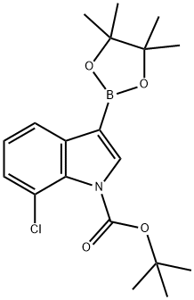 1-BOC-7-Chloroindole-3-boronic acid, pinacol ester Struktur