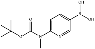 6-(tert-Butoxycarbonyl(methyl)amino)pyridin-3-ylboronic acid Struktur