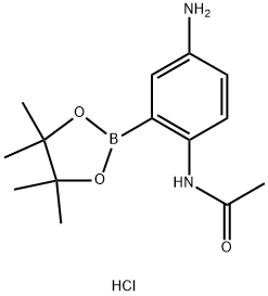 N-(4-Amino-2-(4,4,5,5-tetramethyl-1,3,2-dioxaborolan-2-yl)phenyl)acetamide, HCl Struktur