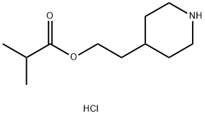 2-(4-Piperidinyl)ethyl 2-methylpropanoatehydrochloride Struktur