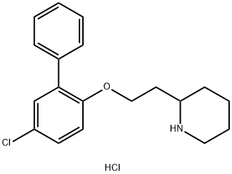 2-{2-[(5-Chloro[1,1'-biphenyl]-2-yl)oxy]-ethyl}piperidine hydrochloride Struktur