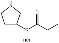 3-Pyrrolidinyl propanoate hydrochloride Struktur