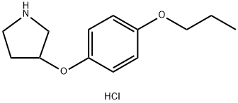 3-(4-Propoxyphenoxy)pyrrolidine hydrochloride Struktur