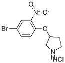 3-(4-Bromo-2-nitrophenoxy)pyrrolidinehydrochloride Struktur