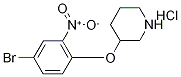 3-(4-Bromo-2-nitrophenoxy)piperidine hydrochloride Struktur